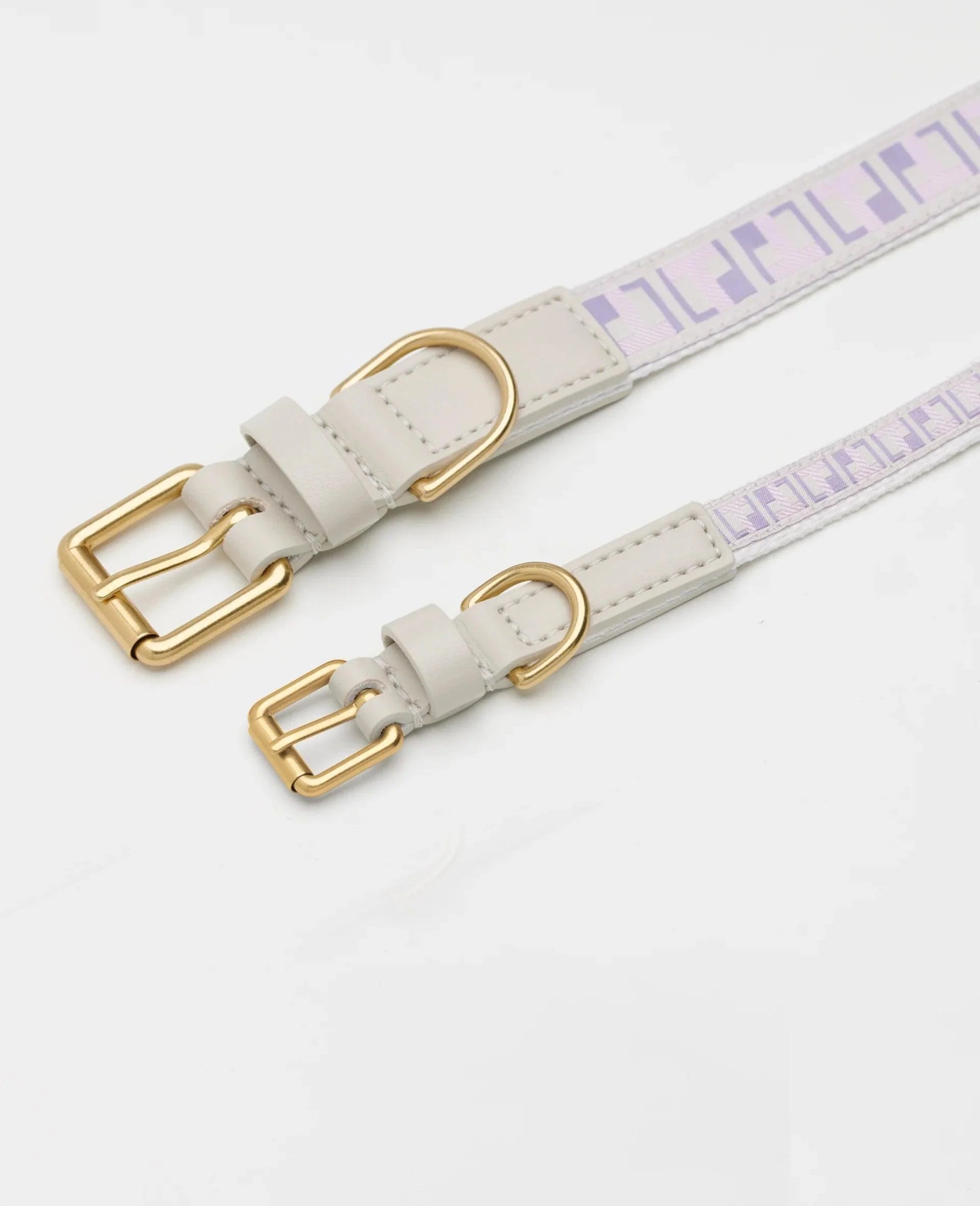Trove Dog Collar in lilac and pink, close-up