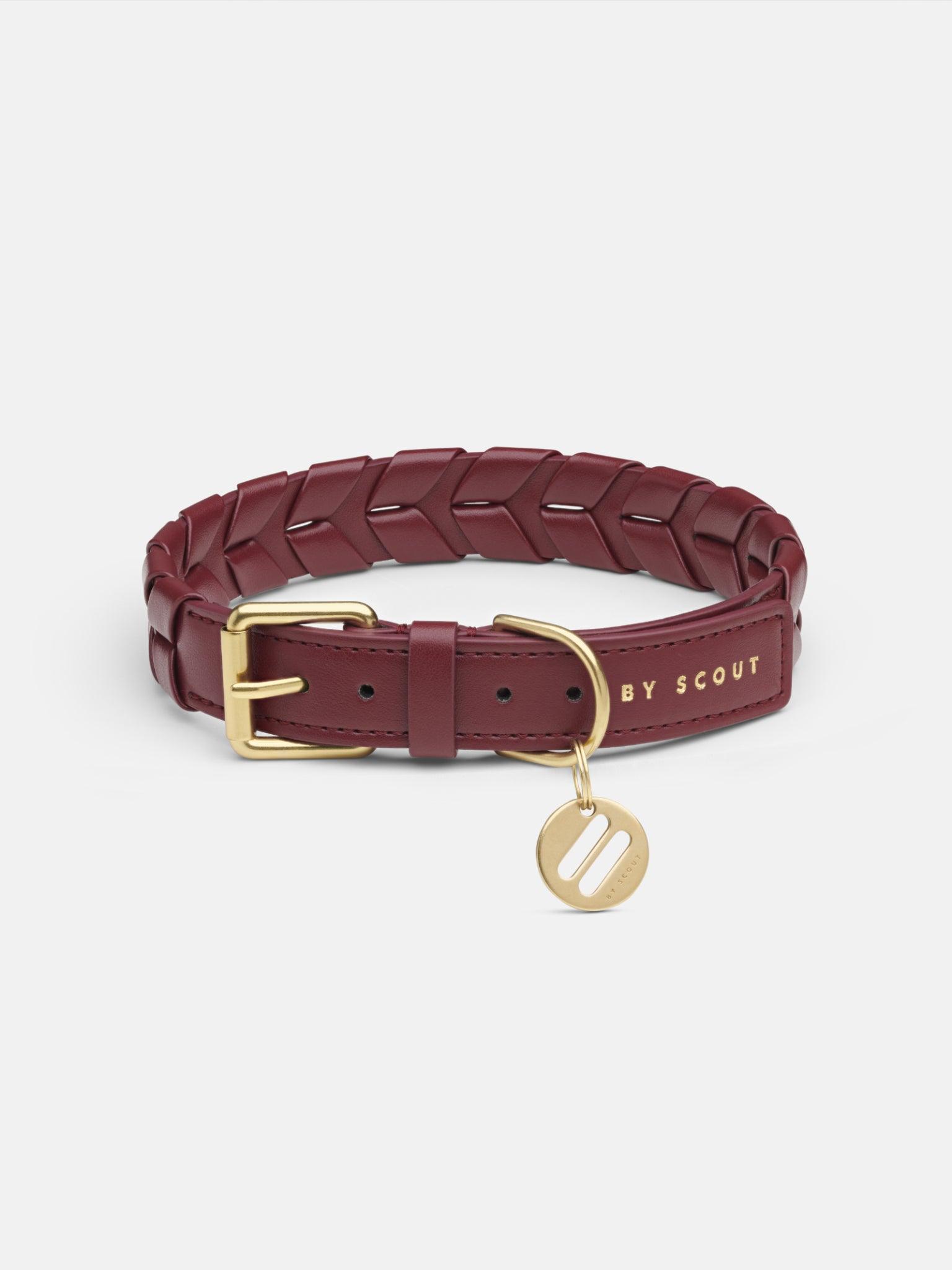 Mela Caspita Dog Collar- Burgundy - By Scout