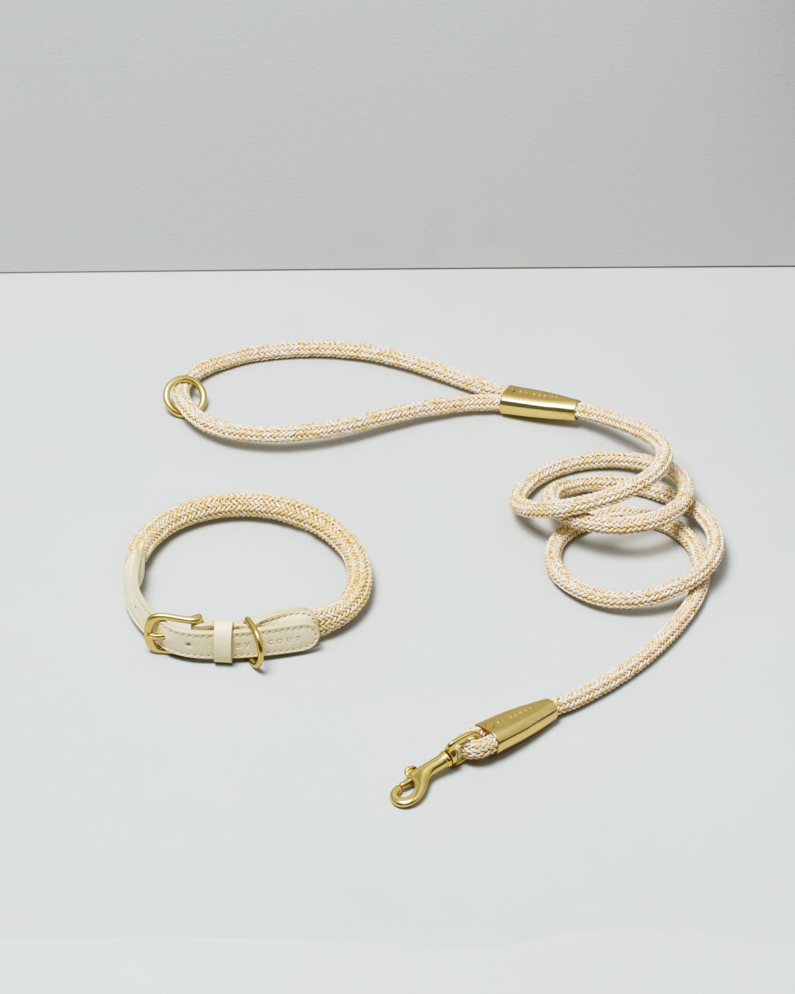 Every Dog Rope Collar and Leash - Sand - By Scout