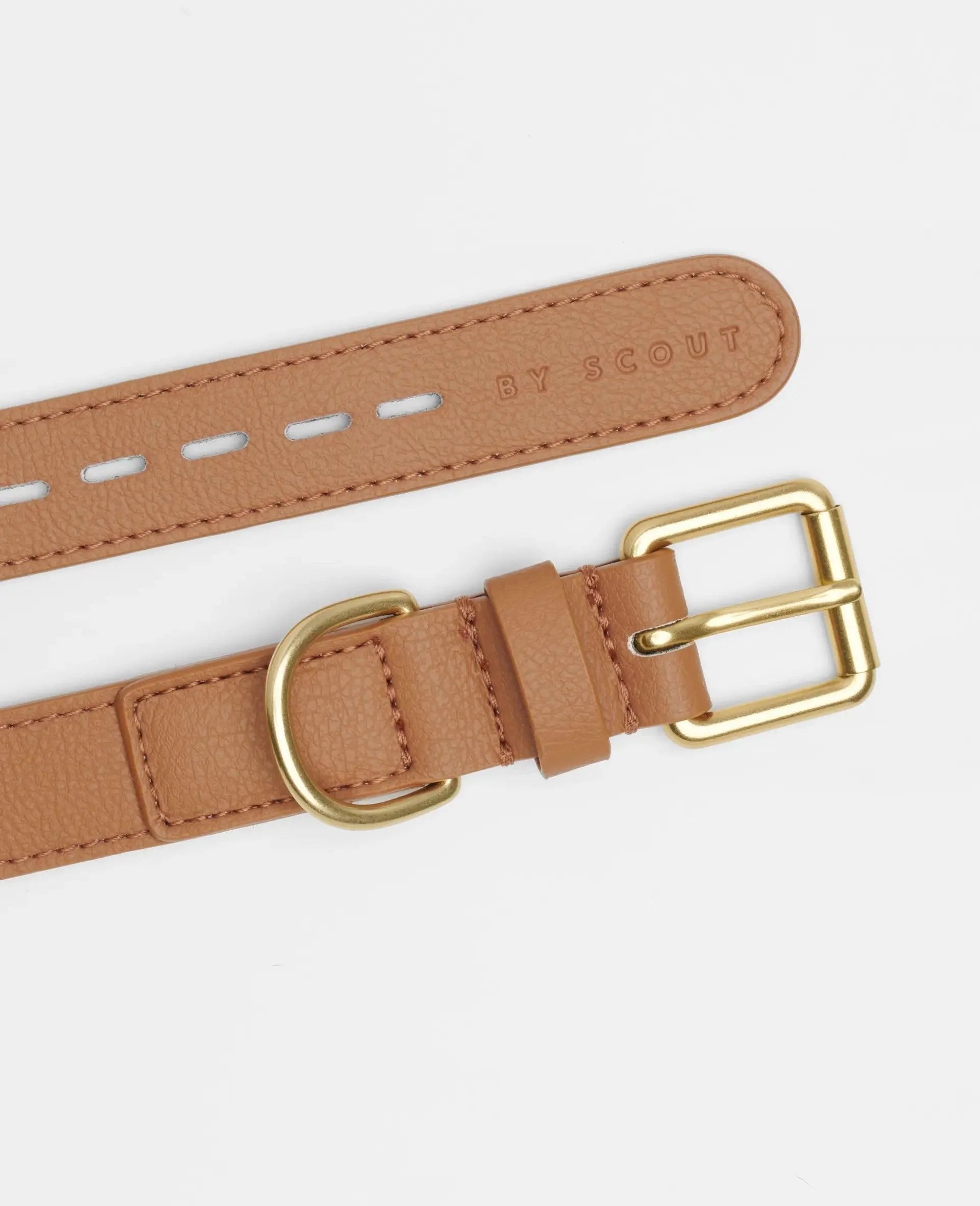 Mela Basic Dog Collar - Cognac - By Scout