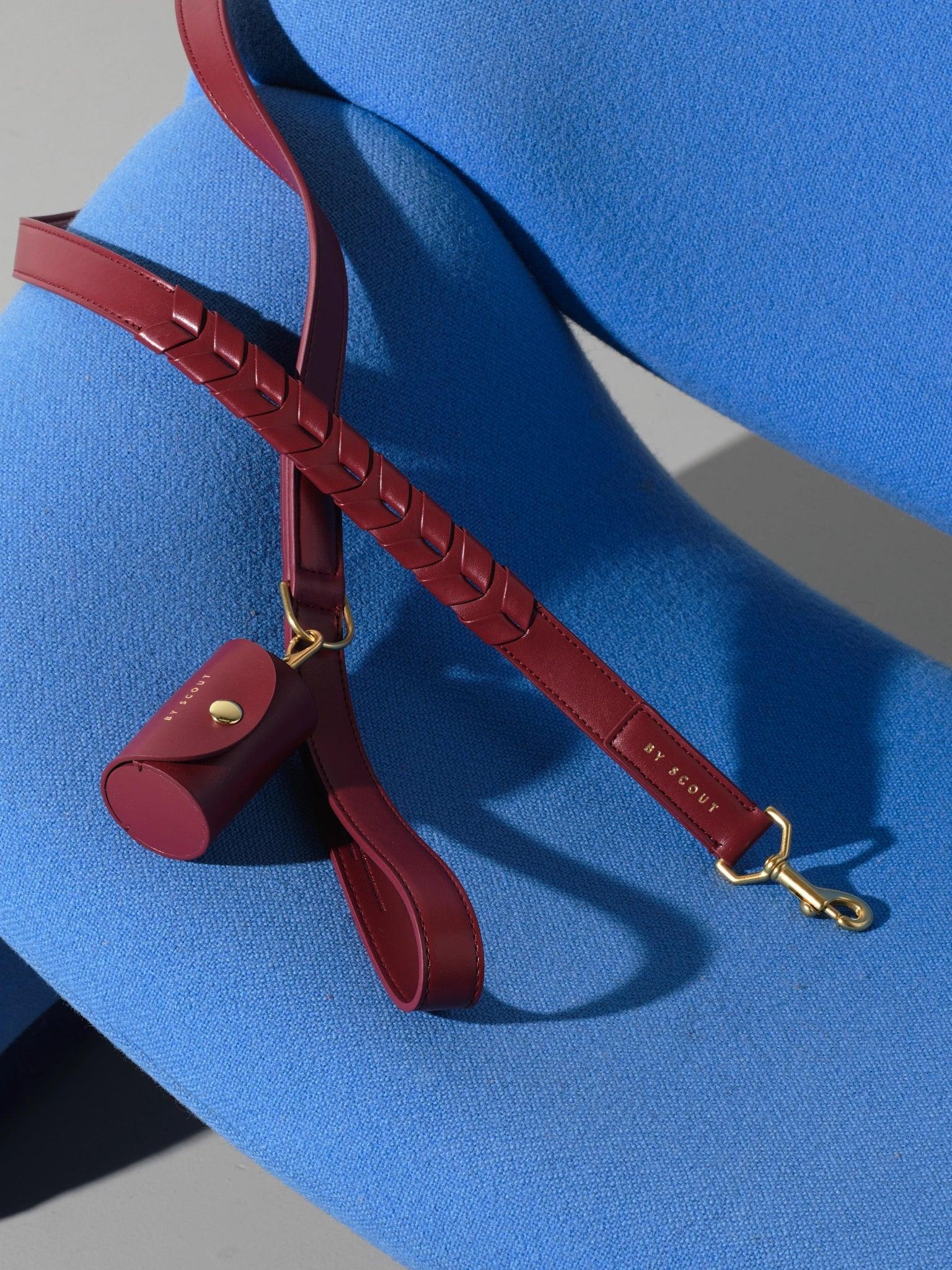 Mela Caspita Dog Leash - Burgundy - By Scout