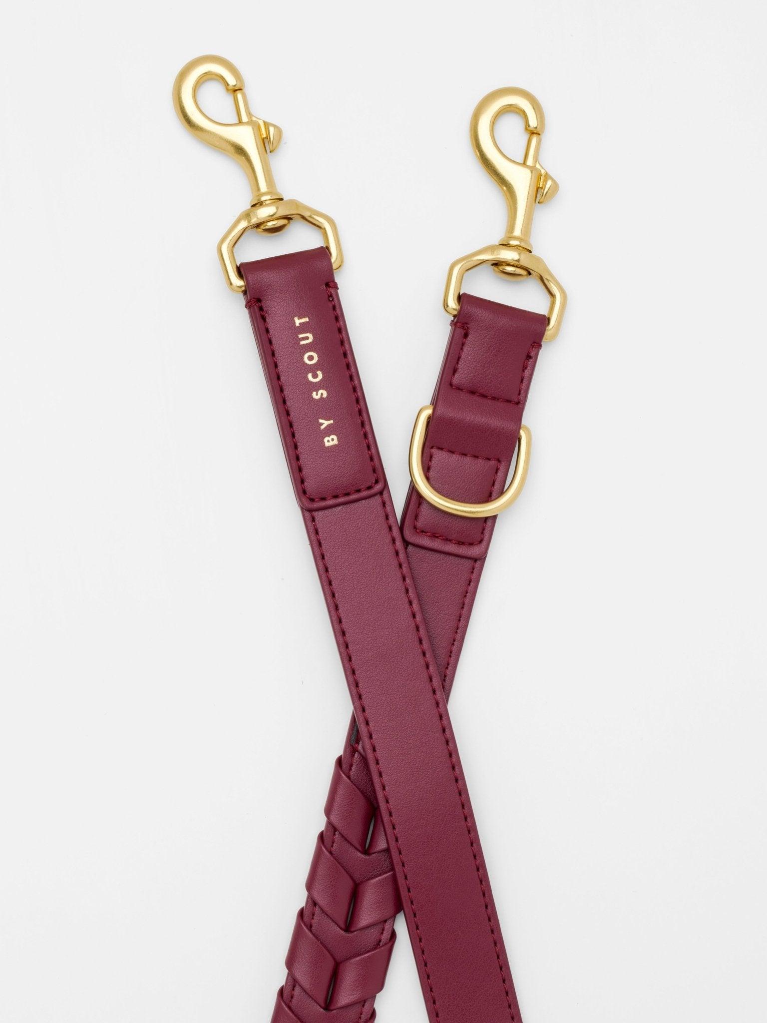 Mela Caspita Adjustable Dog Leash - Burgundy - By Scout