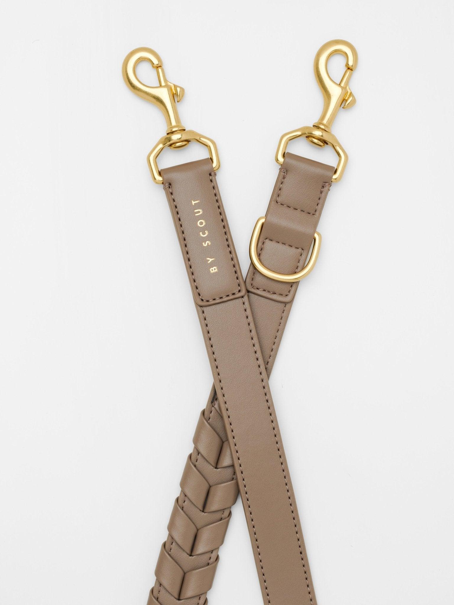 Mela Caspita Adjustable Dog Leash - Taupe - By Scout