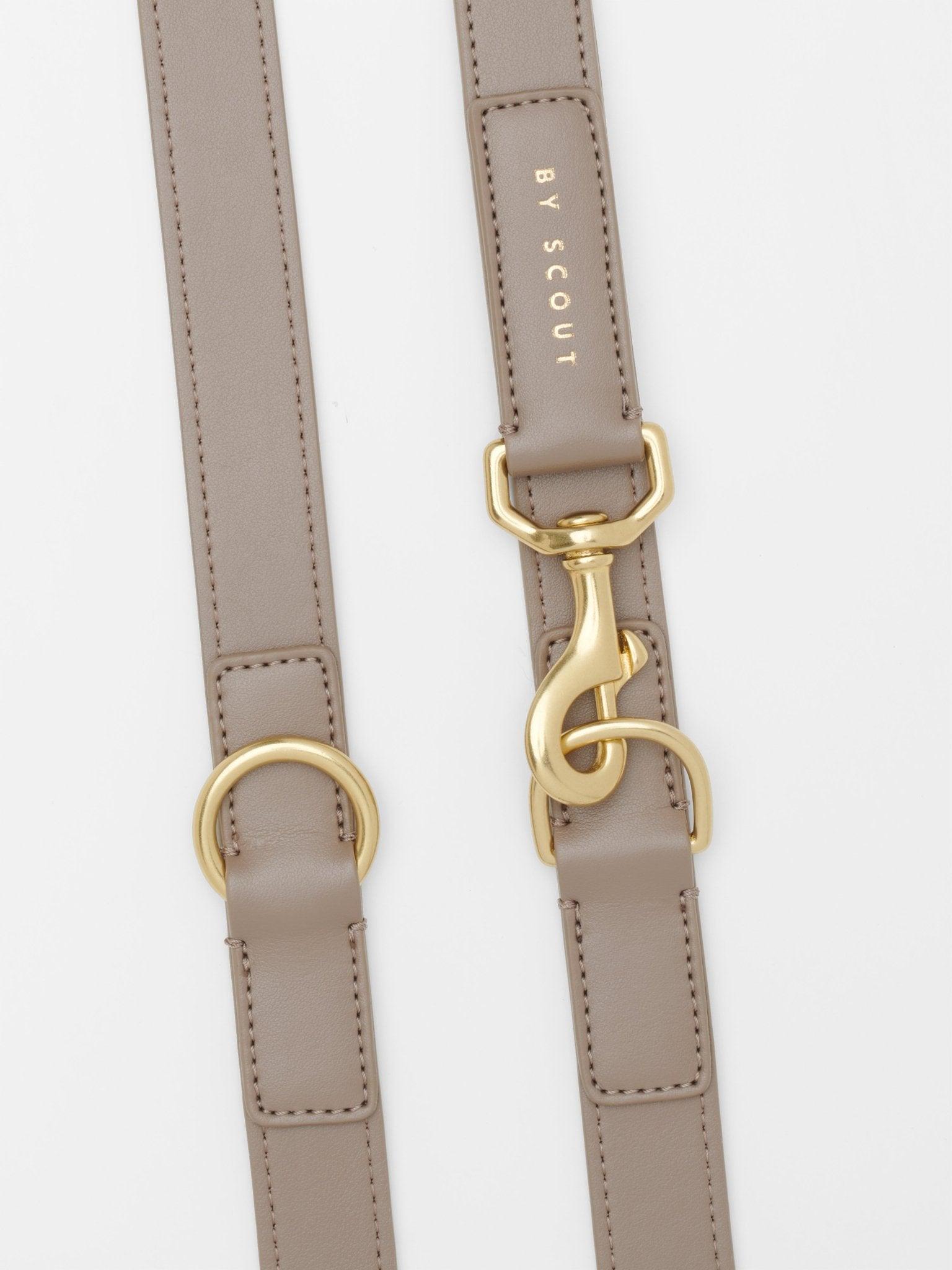 Mela Caspita Adjustable Dog Leash - Taupe - By Scout
