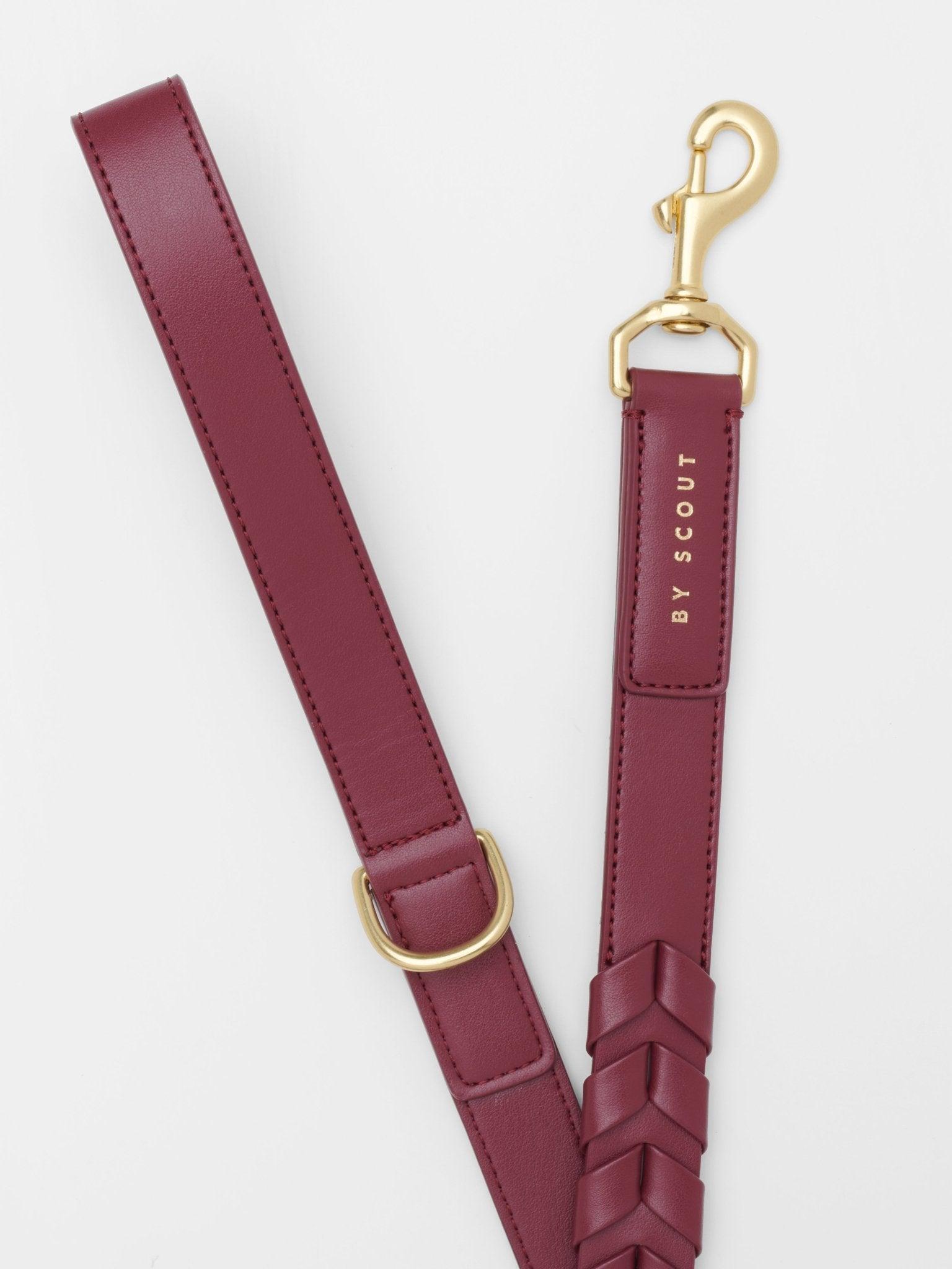 Mela Caspita Dog Leash - Burgundy - By Scout