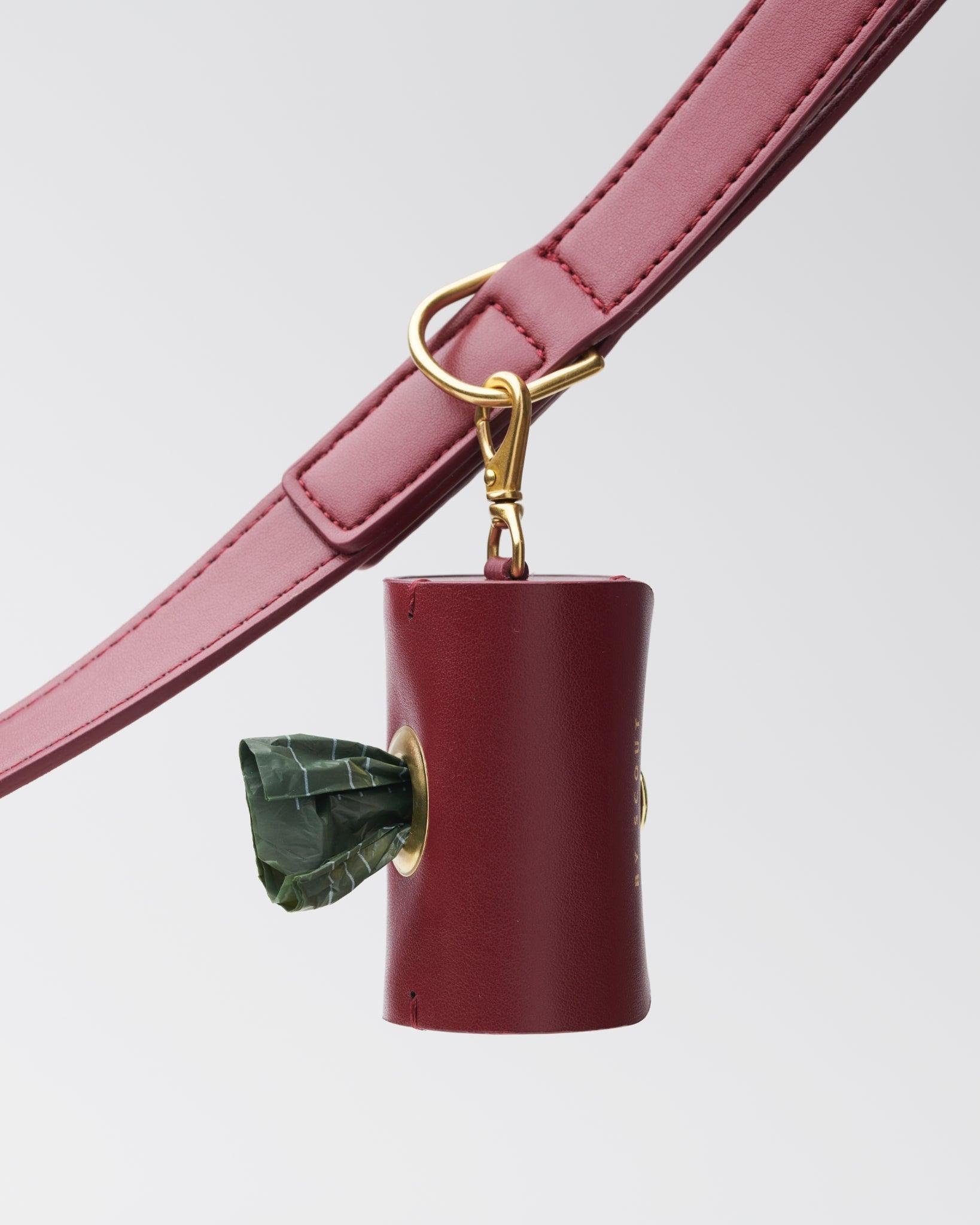 Mela Caspita Poop Bag Holder - Burgundy - By Scout