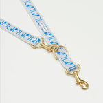 Trove Adjustable Dog Leash  brass hardware clasps attached to D-ring for length adjustment - Blue - By Scout