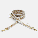 Trove Adjustable Dog Leash with solid brass hardware clasps - Golden Brown - By Scout
