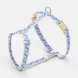Trove Dog Harness in graphic blue pattern - By Scout