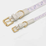 Trove Dog Collar in lilac and pink, close-up