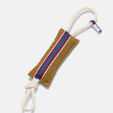 Tug Royale Dog Toy in Mustard with Blue & Red