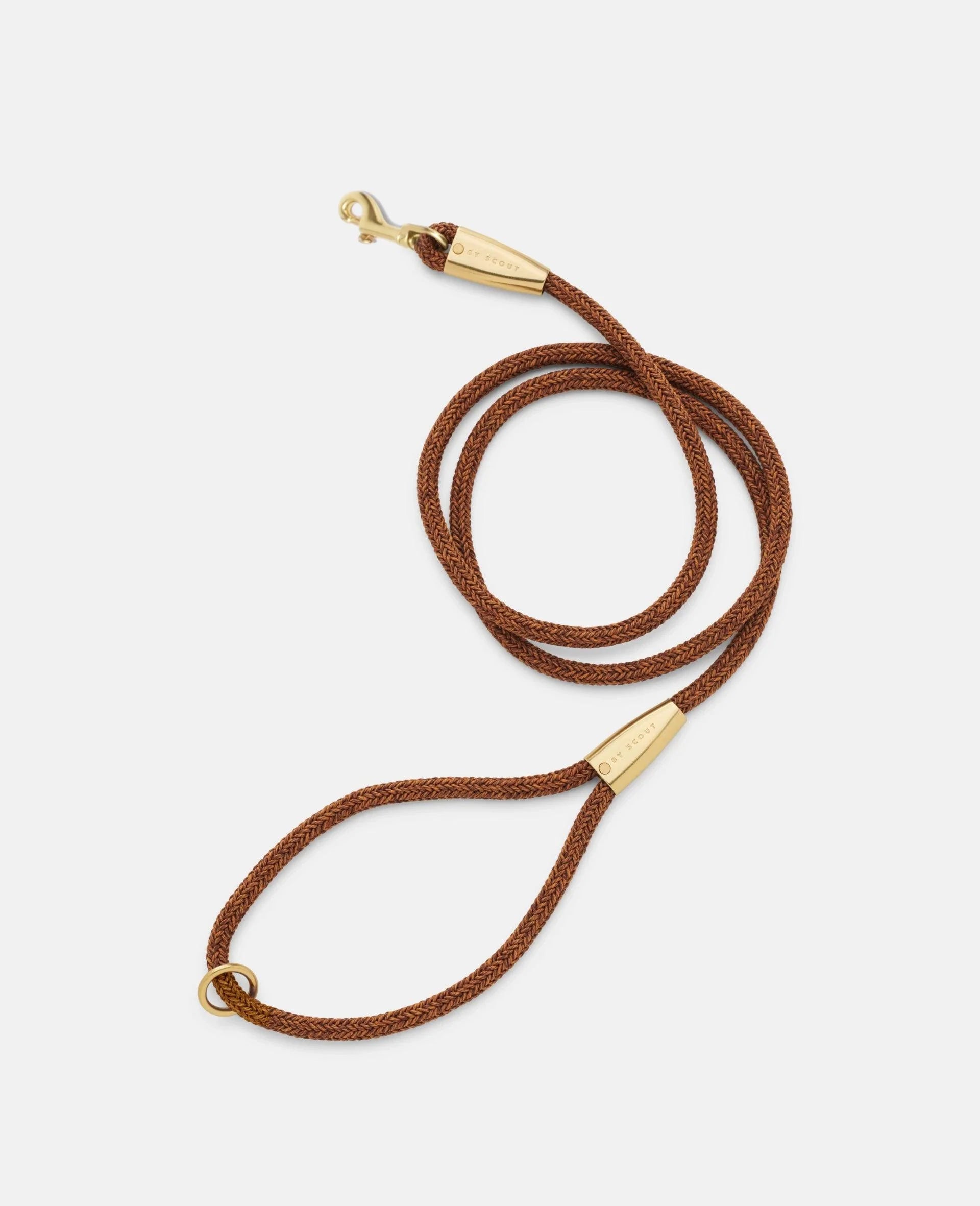 Dog Adjustable Rope Lead Every Brown