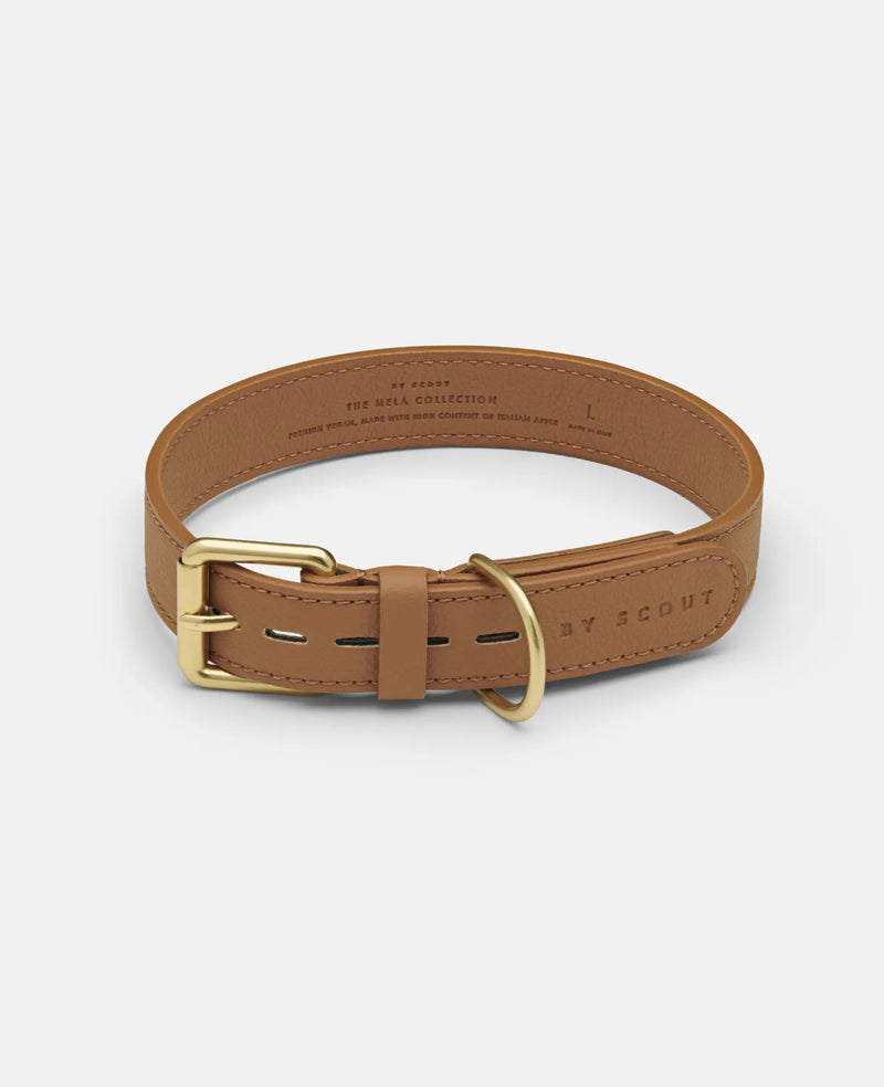 Mela Basic Dog Collar - Cognac - By Scout