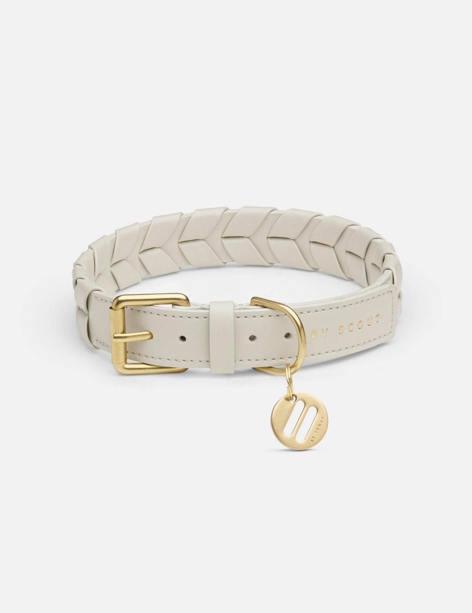 Mela Caspita Dog Collar- Cream - By Scout