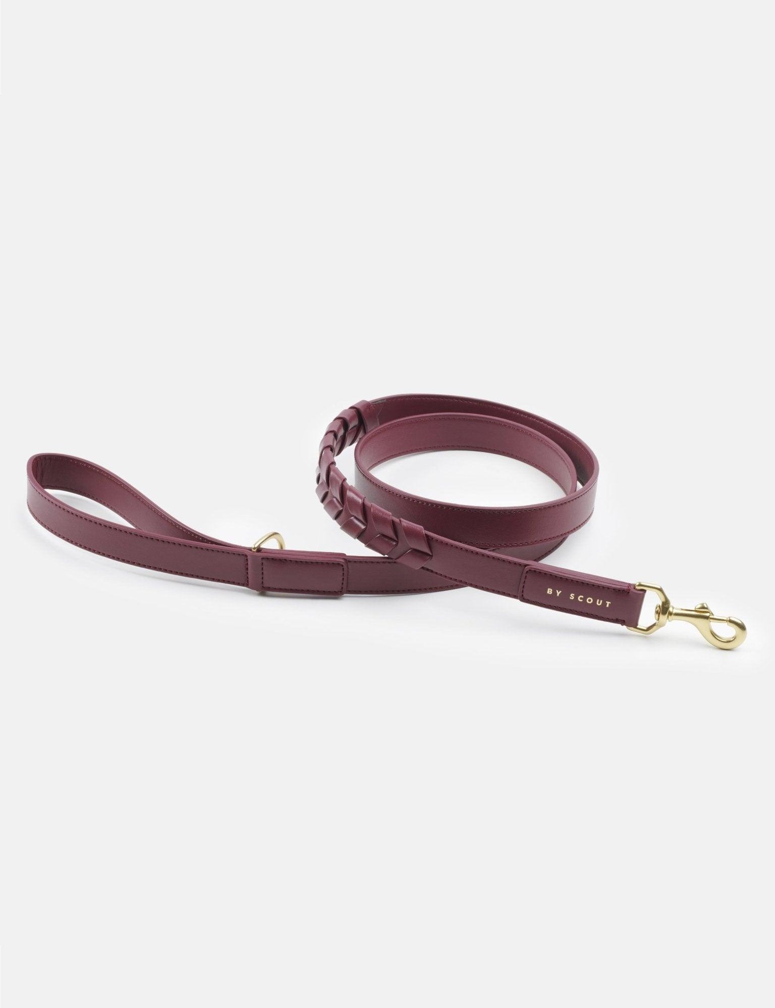 Dog Adjustable Dog Lead Mela Caspita Burgundy