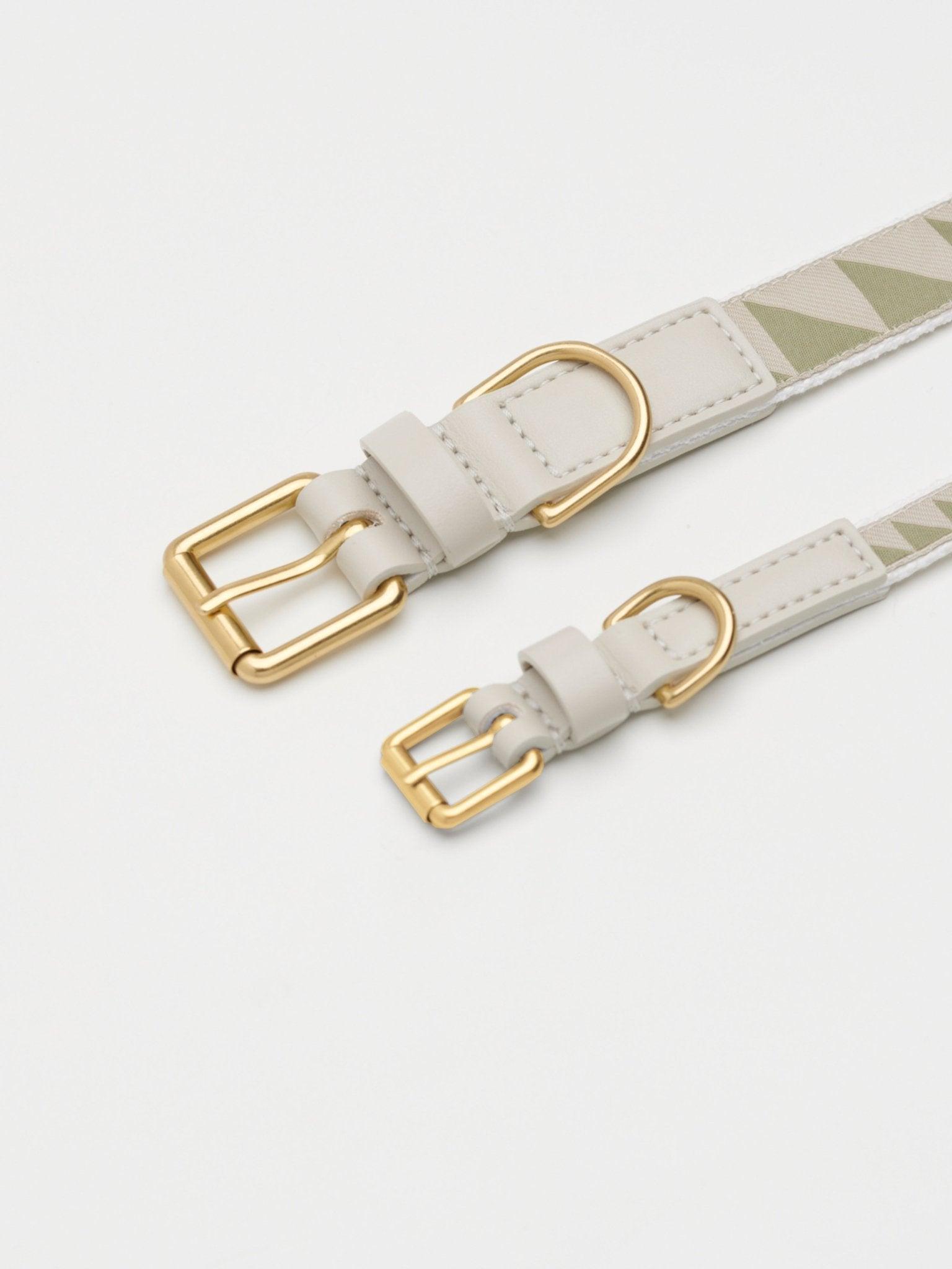 Solid brass hardware on vegan leather strap with hemp webbing