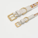 Solid brass hardware on collar -detailing