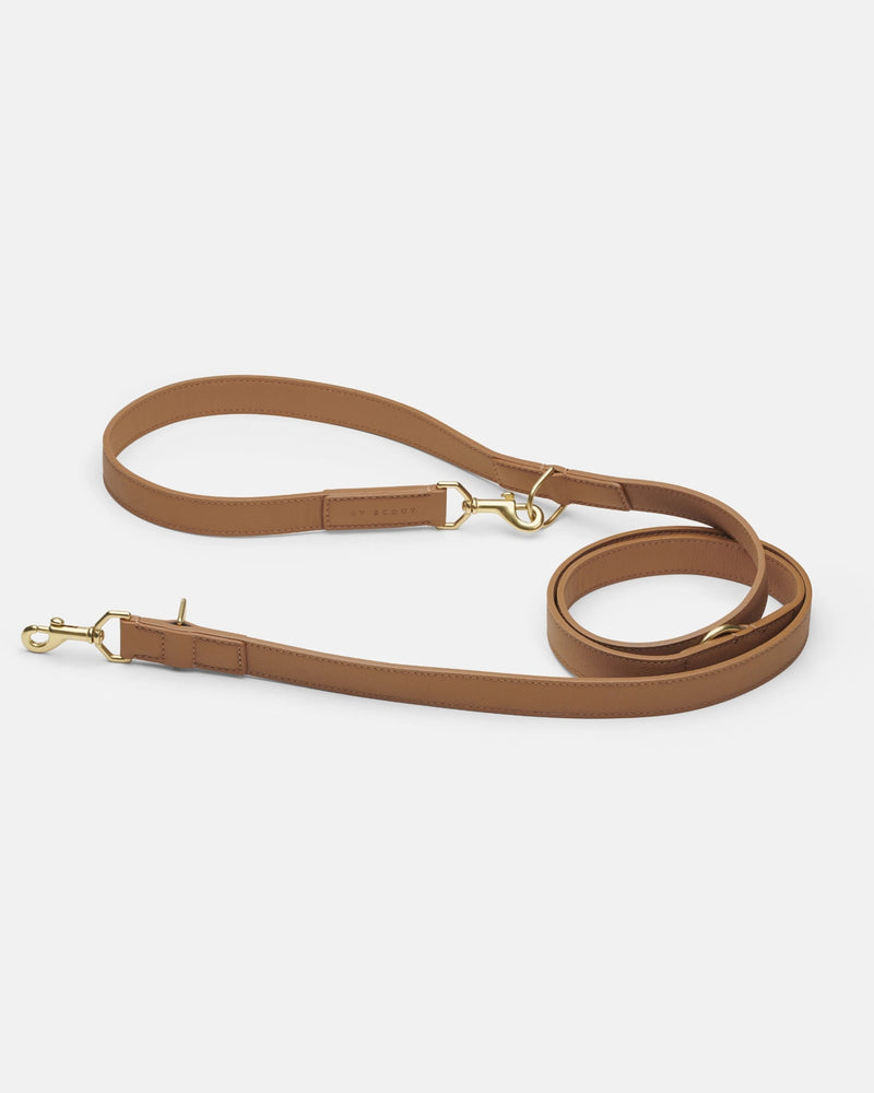 Mela Basic Adjustable Dog Leash - Cognac - By Scout