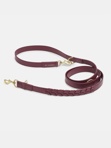 Mela Caspita Adjustable Dog Leash - Burgundy - By Scout