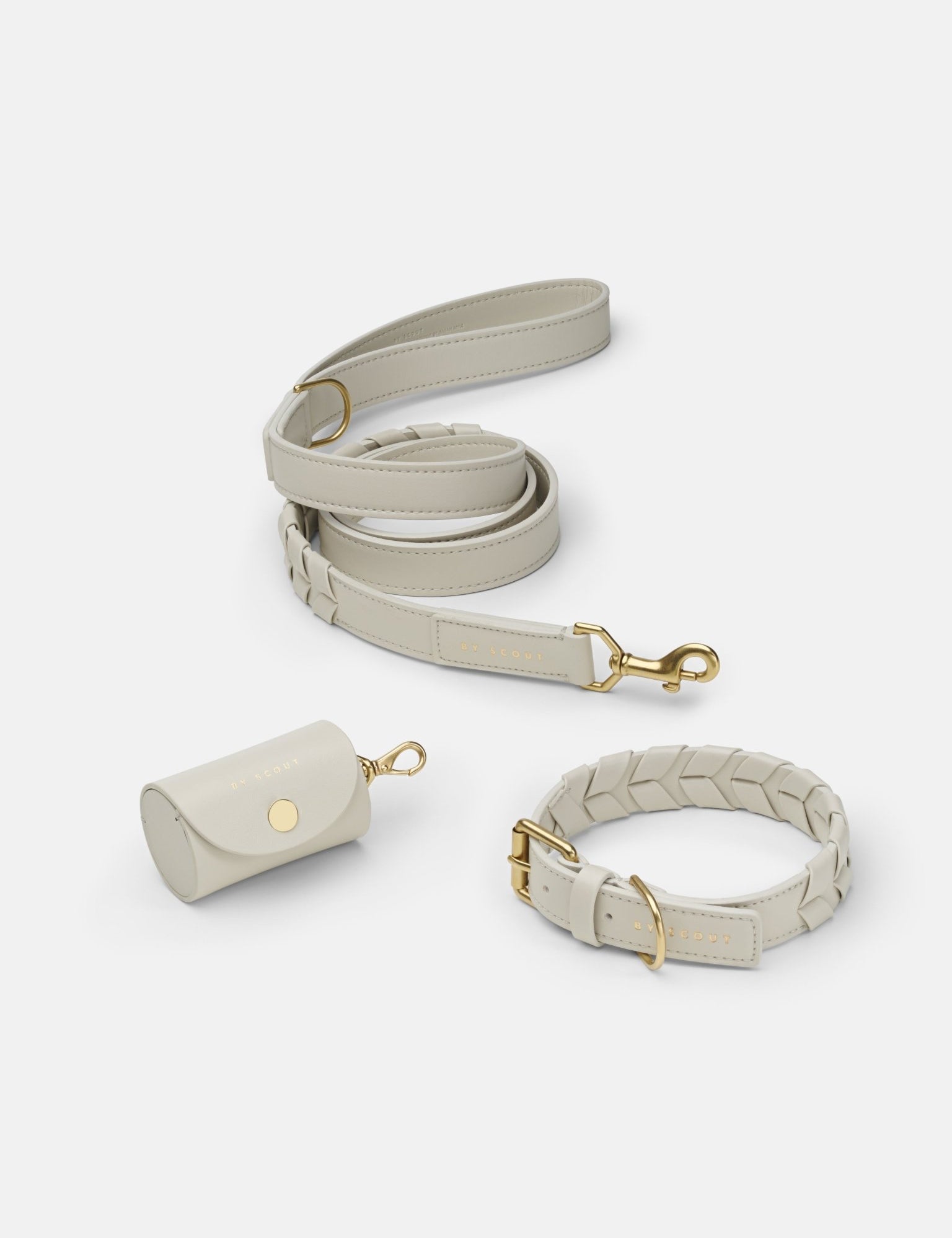 Mela Caspita Adjustable Dog Leash - Cream - By Scout