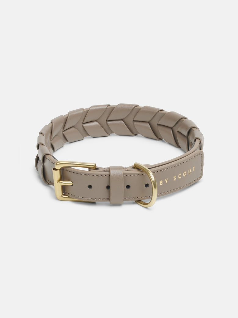 Mela Caspita Dog Collar- Taupe - By Scout