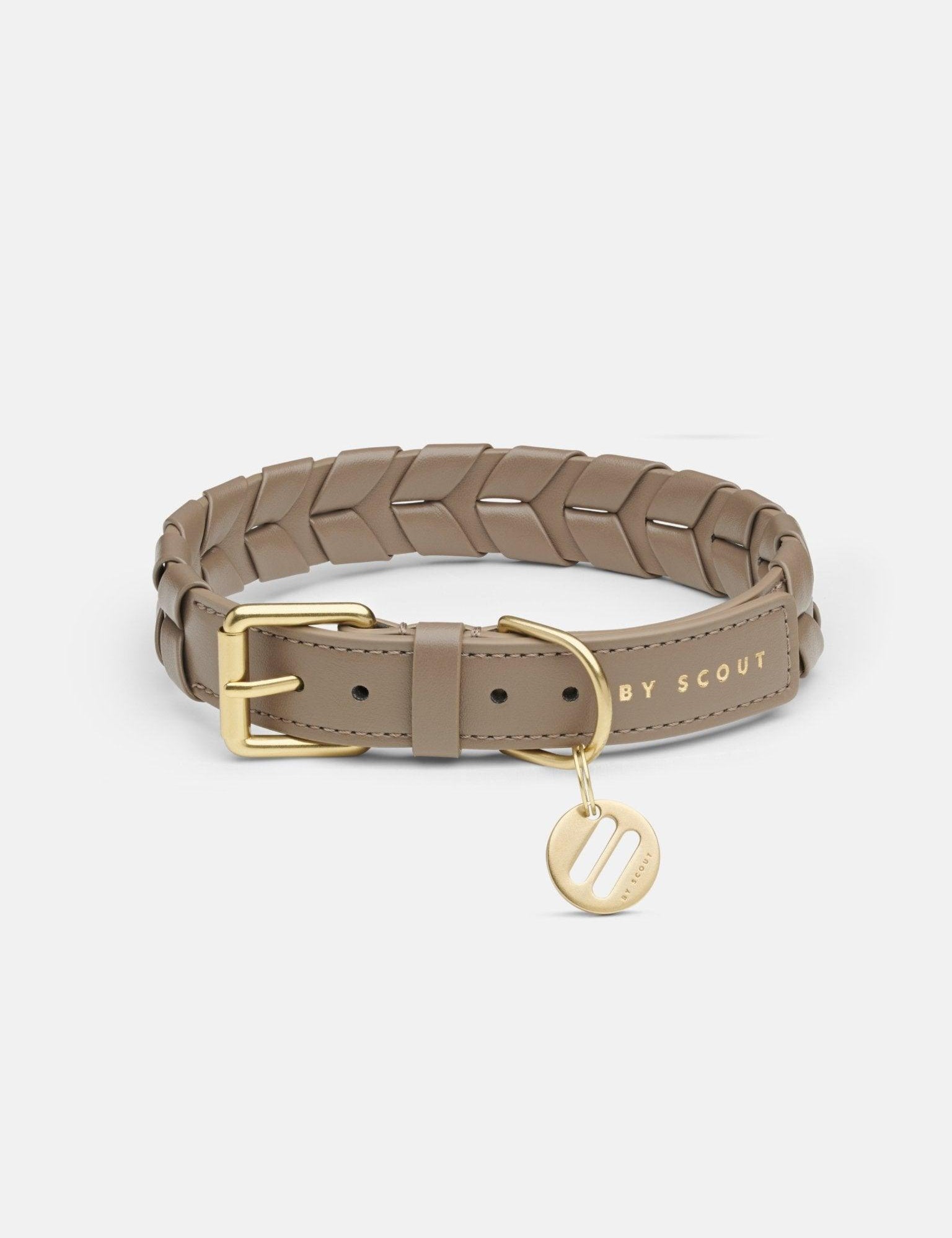 Mela Caspita Dog Collar- Taupe - By Scout