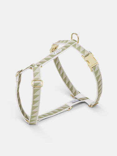 Nice Grill Dog Harness with brass hardware for easy adjustment - Sage - By Scout