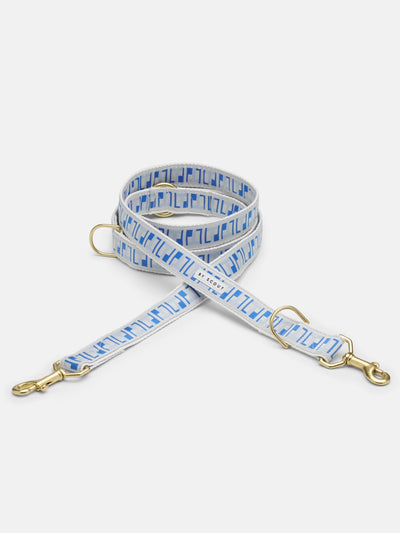 Trove Adjustable Dog Leash with solid brass hardware clasps - Blue - By Scout