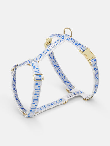 Trove Dog Harness in graphic blue pattern - By Scout